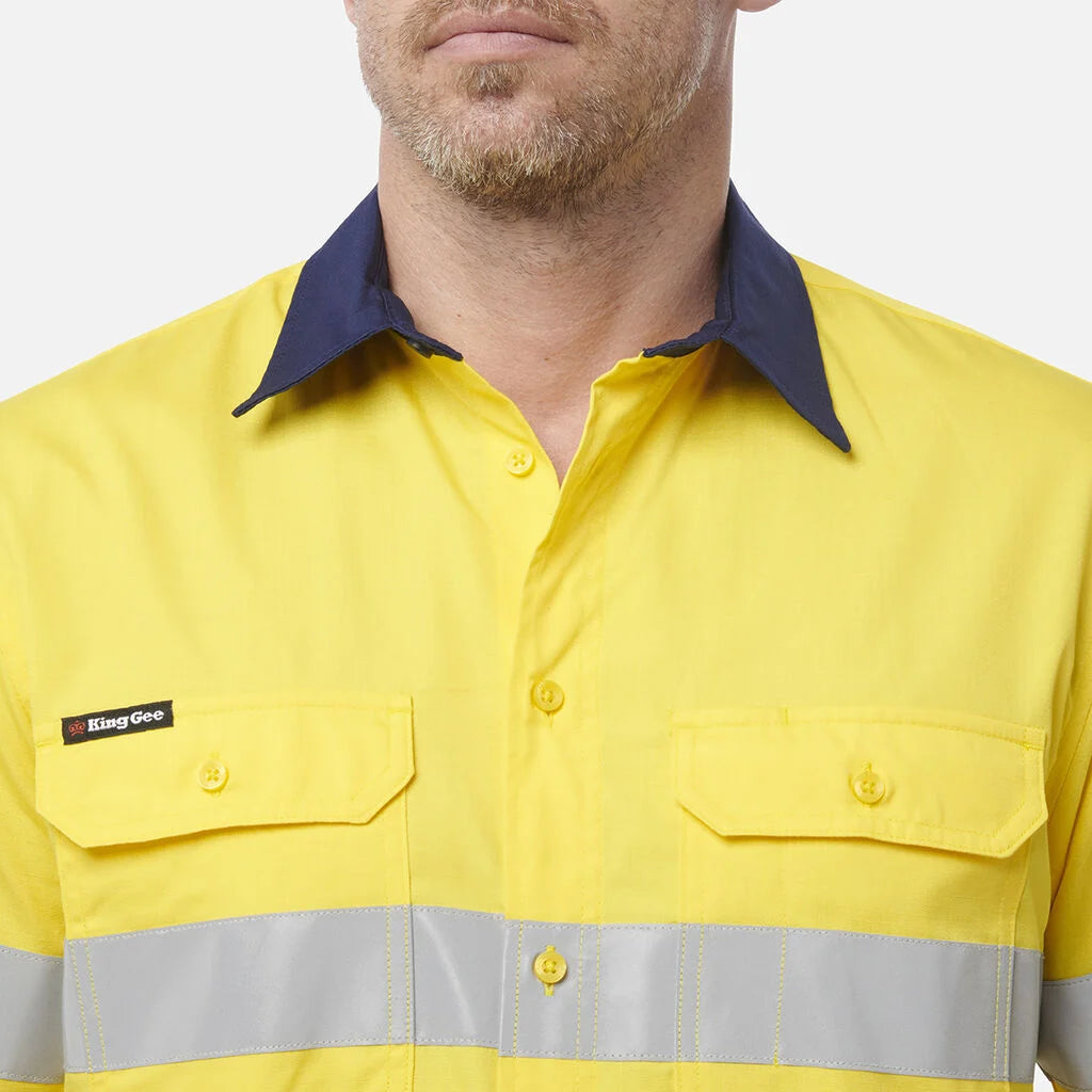 Camisola Workcool Ventilada com Costuras e Manga Curta