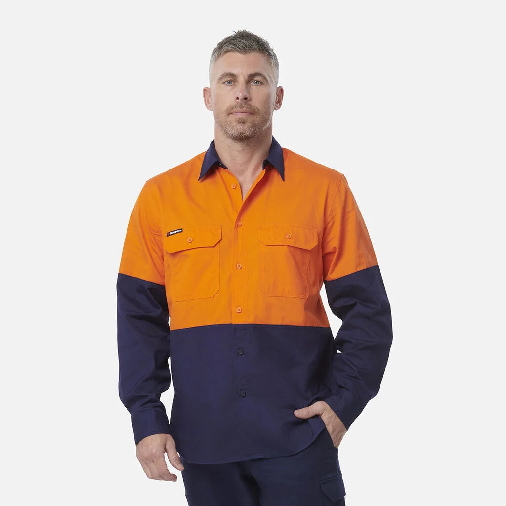 Camisola Workcool Ventilada com Recortes e Manga Comprida