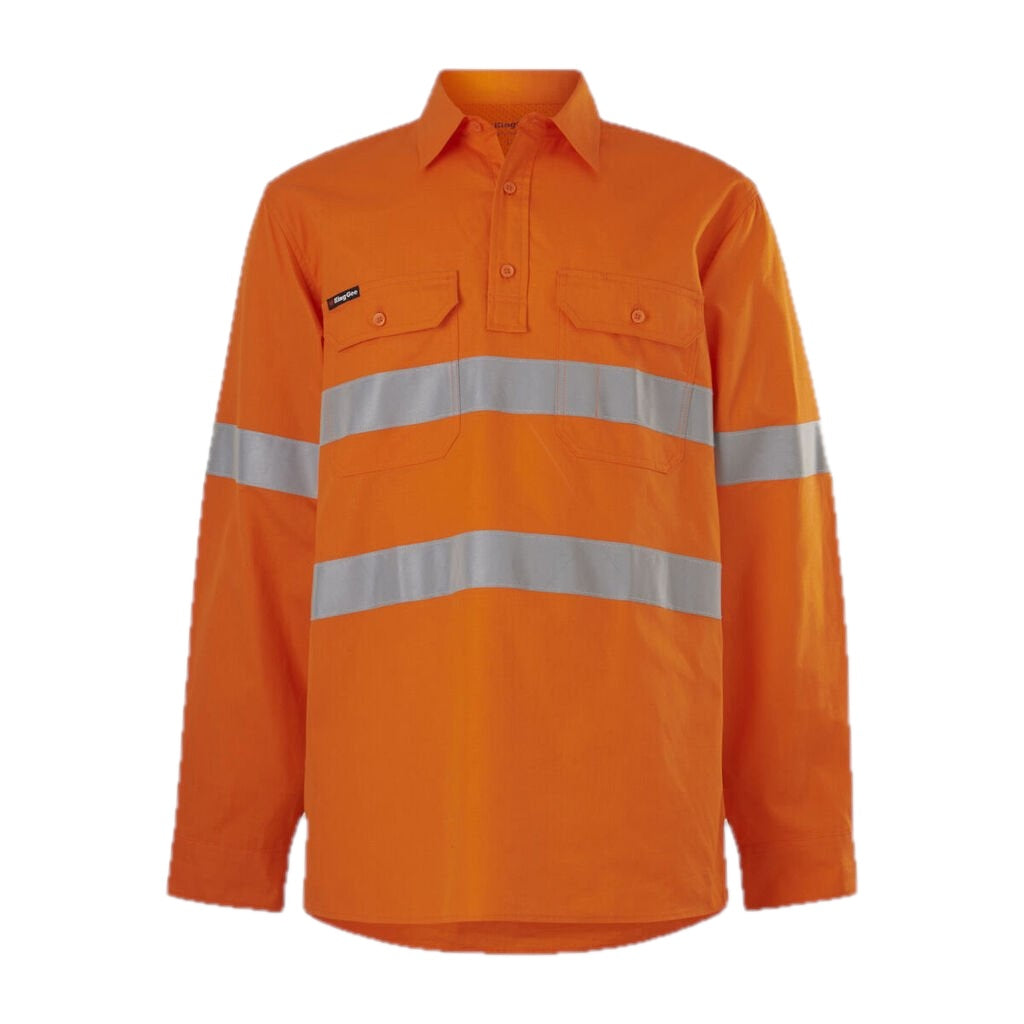 Camisola Workcool com ventilação frontal e fecho frontal, manga comprida com costura reforçada. 