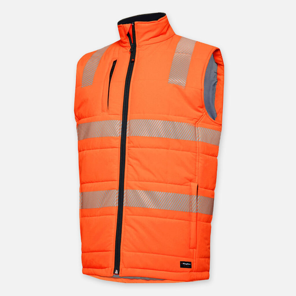 HI-VIS REFLECTIVE RIPSTOP PUFFER WORK VEST