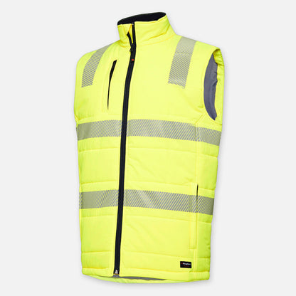 HI-VIS REFLECTIVE RIPSTOP PUFFER WORK VEST