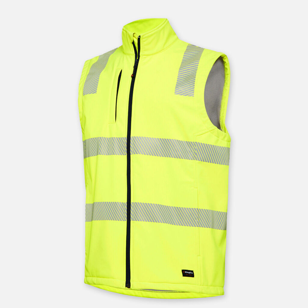 Rompi Kerja RIPSTOP Reflektif Softshell Visibilitas Tinggi 