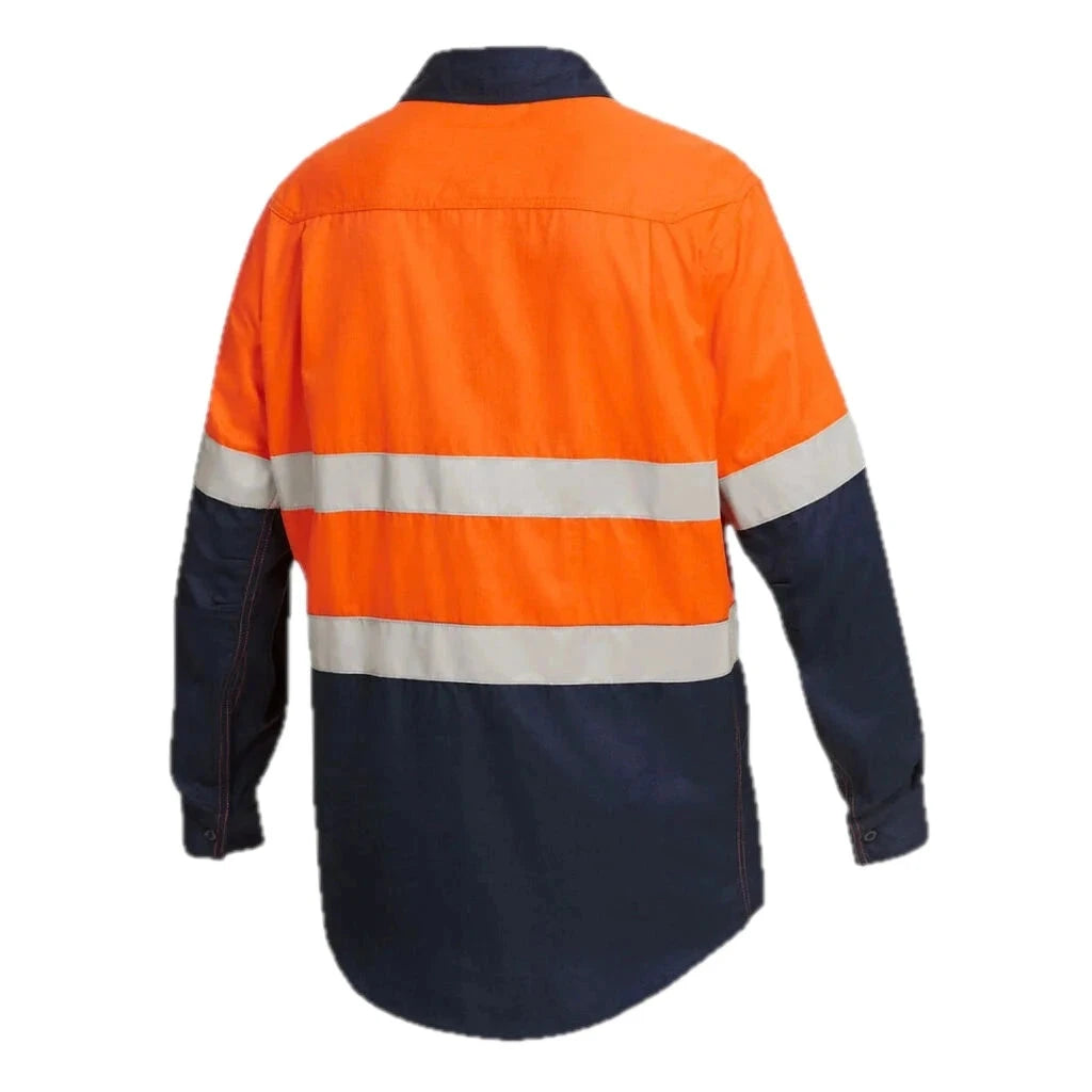Shieldtec LENZING™ FR Hi-Vis Spliced Open Front Taped Shirt PPE2