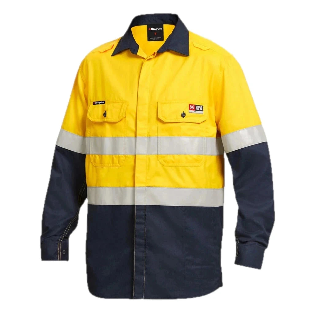 Baju Pelindung Depan Terbuka Sambungan Hi-Vis Shieldtec LENZING™ FR APD2
