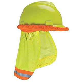 SUNSHADE CAP ORANGE HI VIS WITH REFLECTIVE STRIP