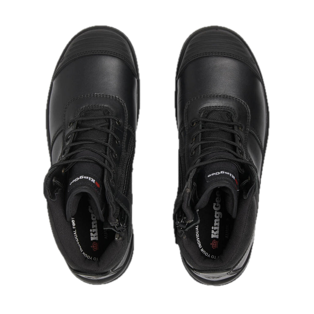 Men's Tradie Boot (Black) – top view, pair