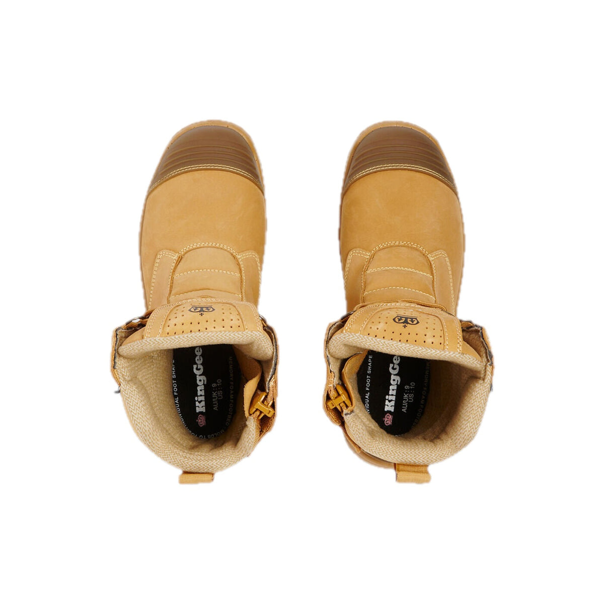 Bennu Rigger 9" Safety Boot - Wheat – top view, pair