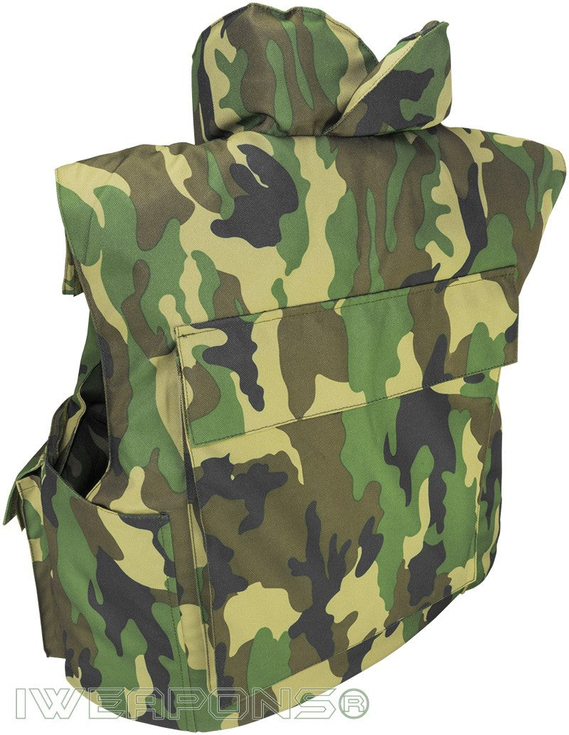 IWEAPONS® Delta Camo Operator Bulletproof Vest IIIA – back view
