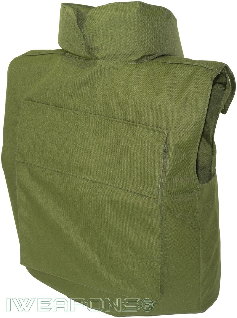 IWEAPONS® Delta Green Universal Bulletproof Vest IIIA – back view