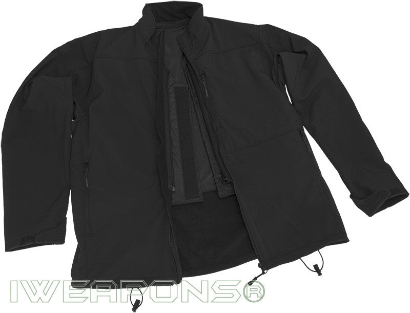 IWEAPONS® Softshell Bulletproof Jacket Undercover Body Armor – open, showing armour lining