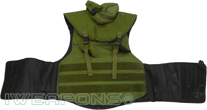 IWEAPONS® Zahal Full Body Armor IIIA / 3A Bulletproof Vest – laid flat
