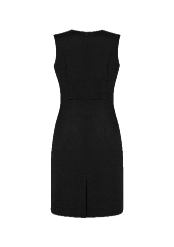 Cool Stretch Womens Sleeveless V Neck Dress – back view