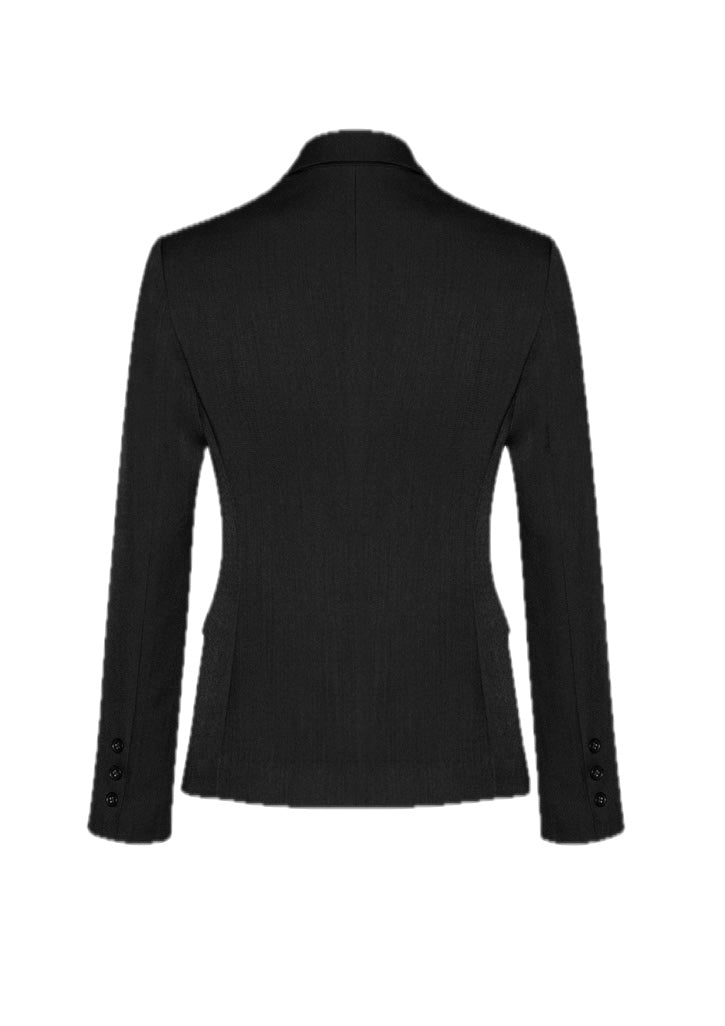 Cool Stretch Womens Two Button Mid Length Jacket – back view