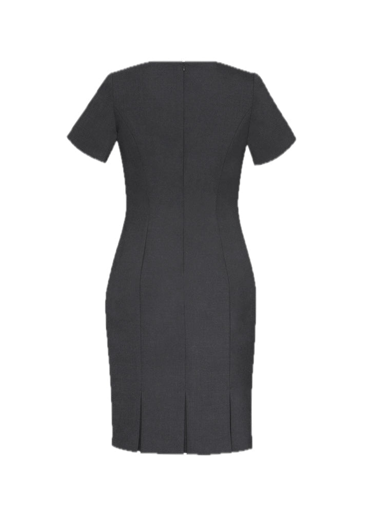 Comfort Wool Stretch Womens Short Sleeve Dress – back view