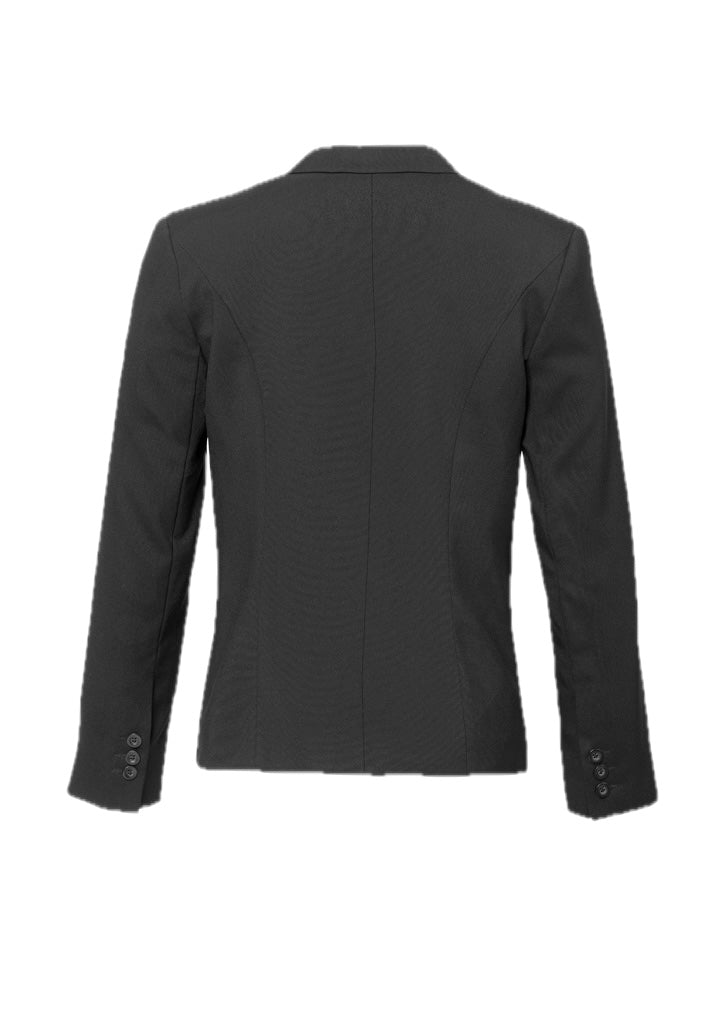Comfort Wool Stretch Womens Reverse Lapel Jacket – back view