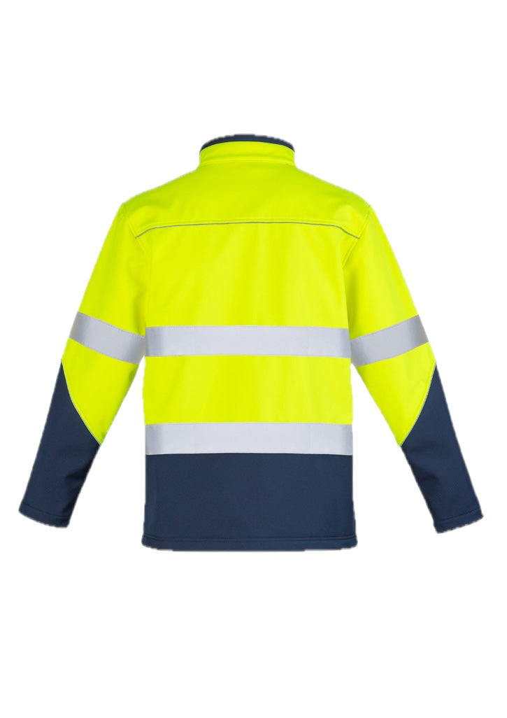Unisex Hi Vis Softshell Jacket – back view