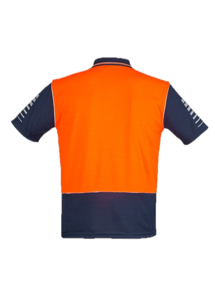 Mens Hi Vis Zone Short Sleeve Polo – back view