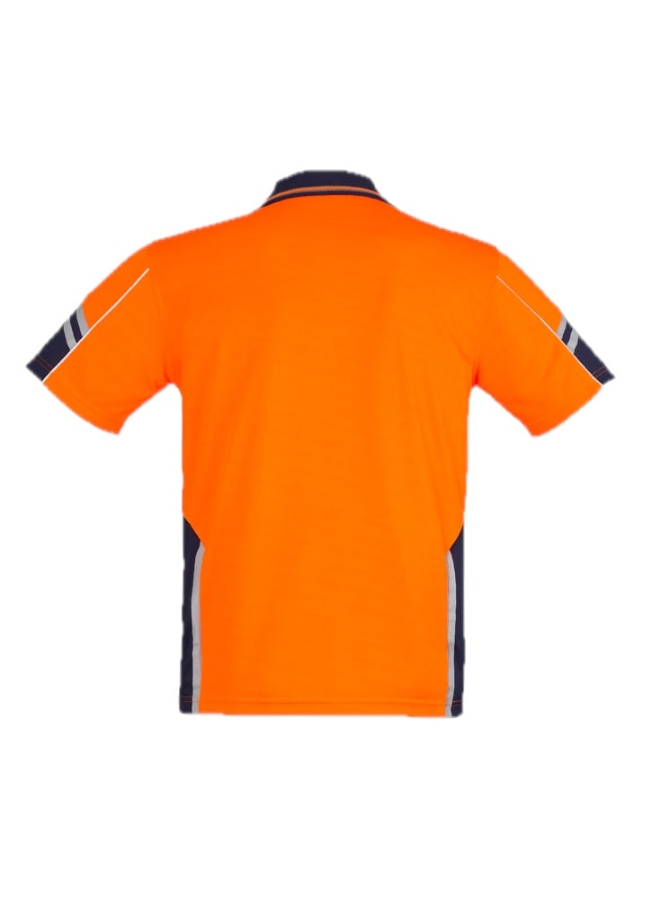 Mens Hi Vis Squad Short Sleeve Polo – back view