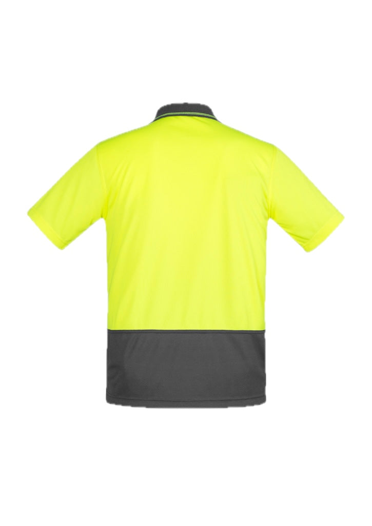 Mens Hi Vis Comfort Back Short Sleeve Polo – back view