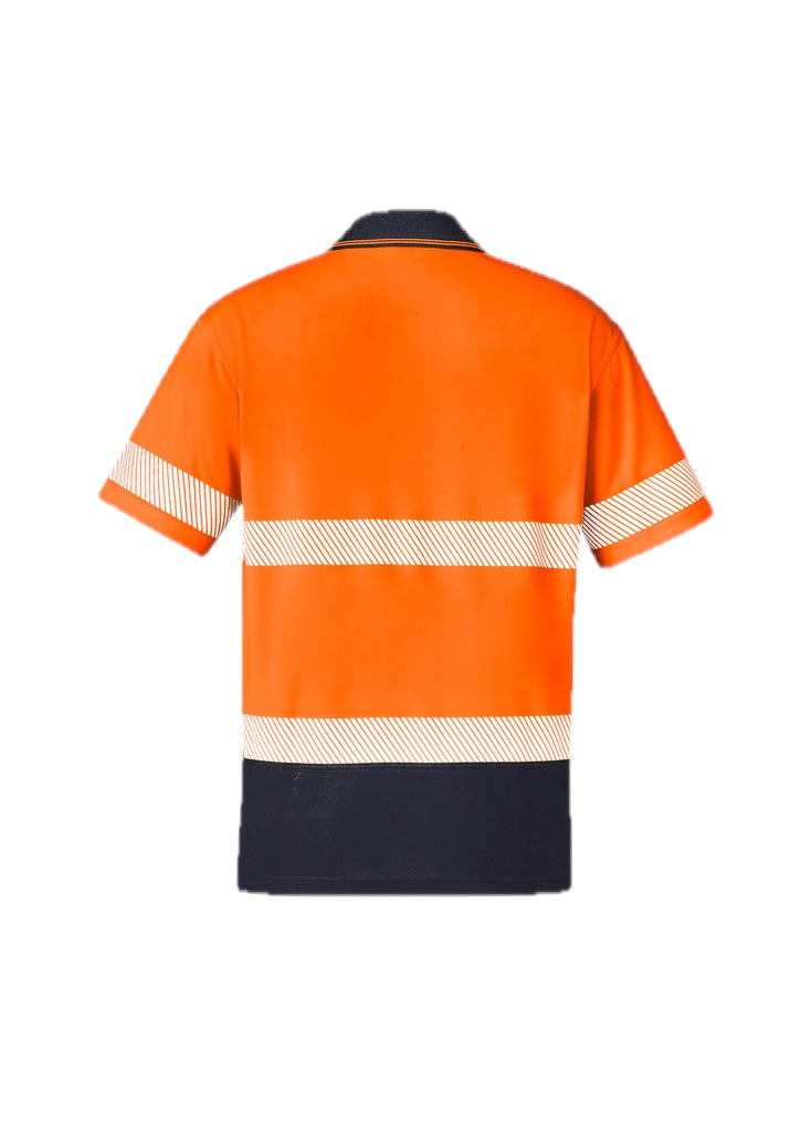 Unisex Hi Vis Segmented Tape Short Sleeve Polo – back view