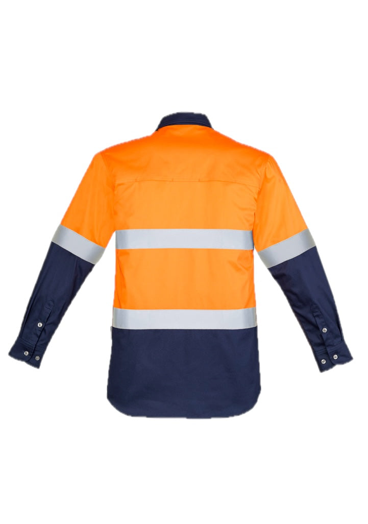 Mens Industrial Long Sleeve Shirt - Hoop Taped – back view