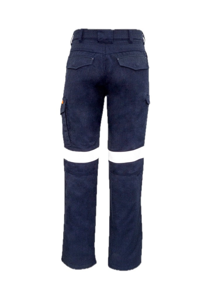 Mens Orange Flame Taped Cargo Pant (Regular) – back view