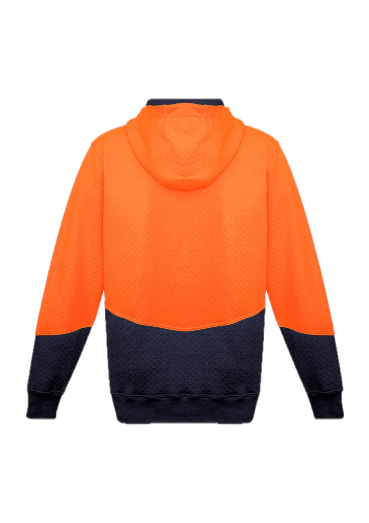 Unisex Hi Vis Textured Jacquard Hoodie – back view