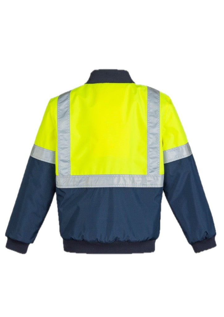 Mens Hi Vis Quilted Flying Jacket – back view