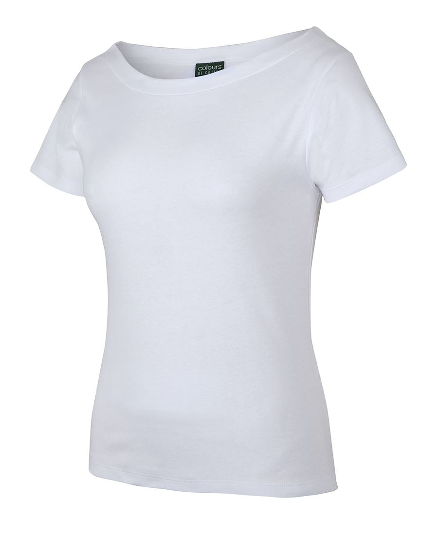 C of C LADIES S/S BOAT NECK TEE – angled view