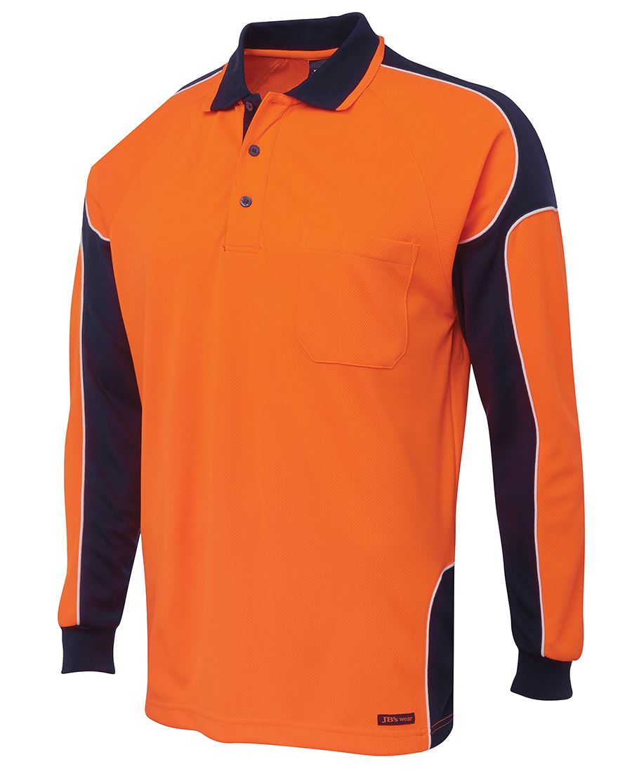 JB's HV 4602.1 L/S ARM PANEL POLO – angled view