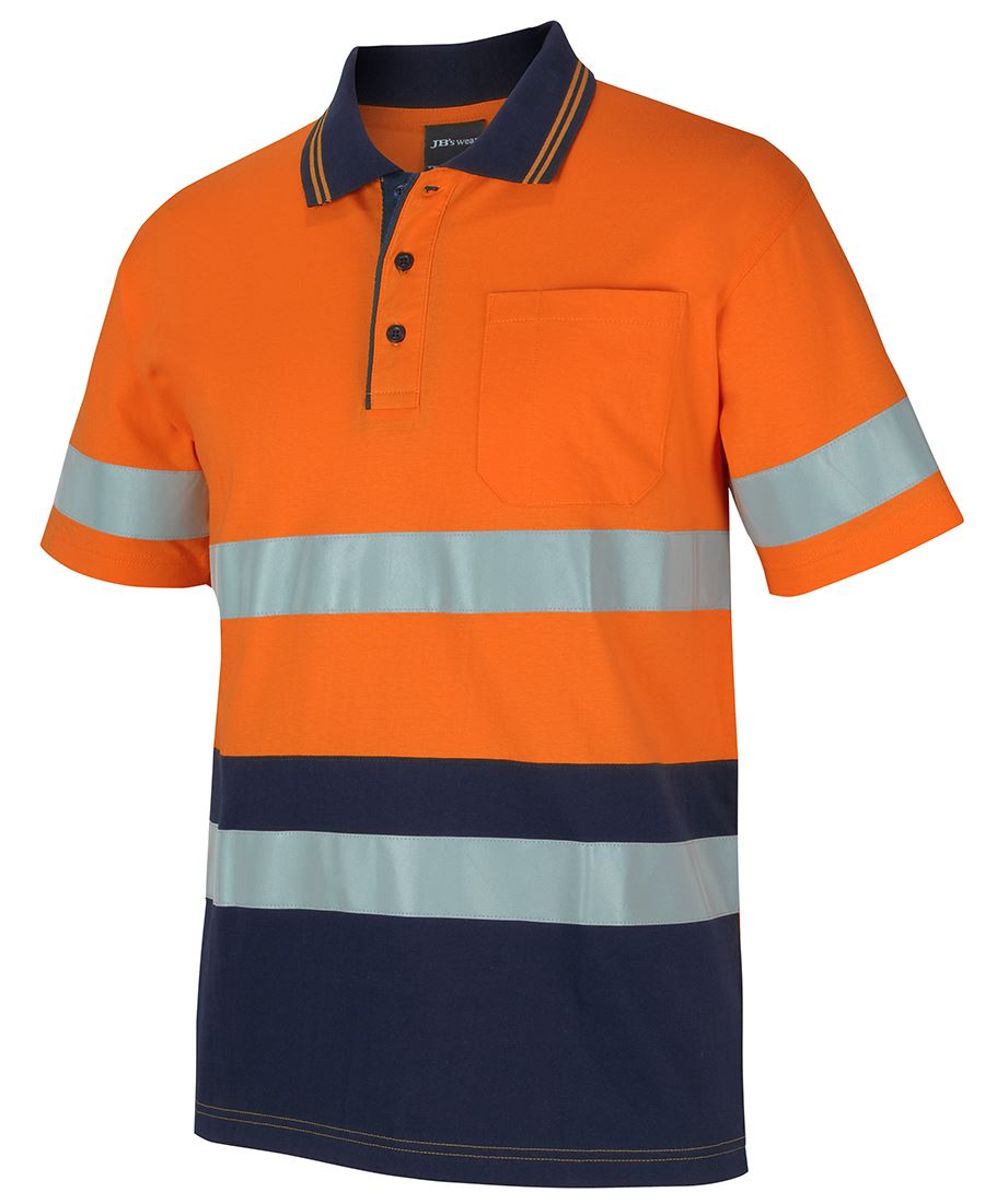 JB's HV (D+N) S/S COTTON POLO – angled view
