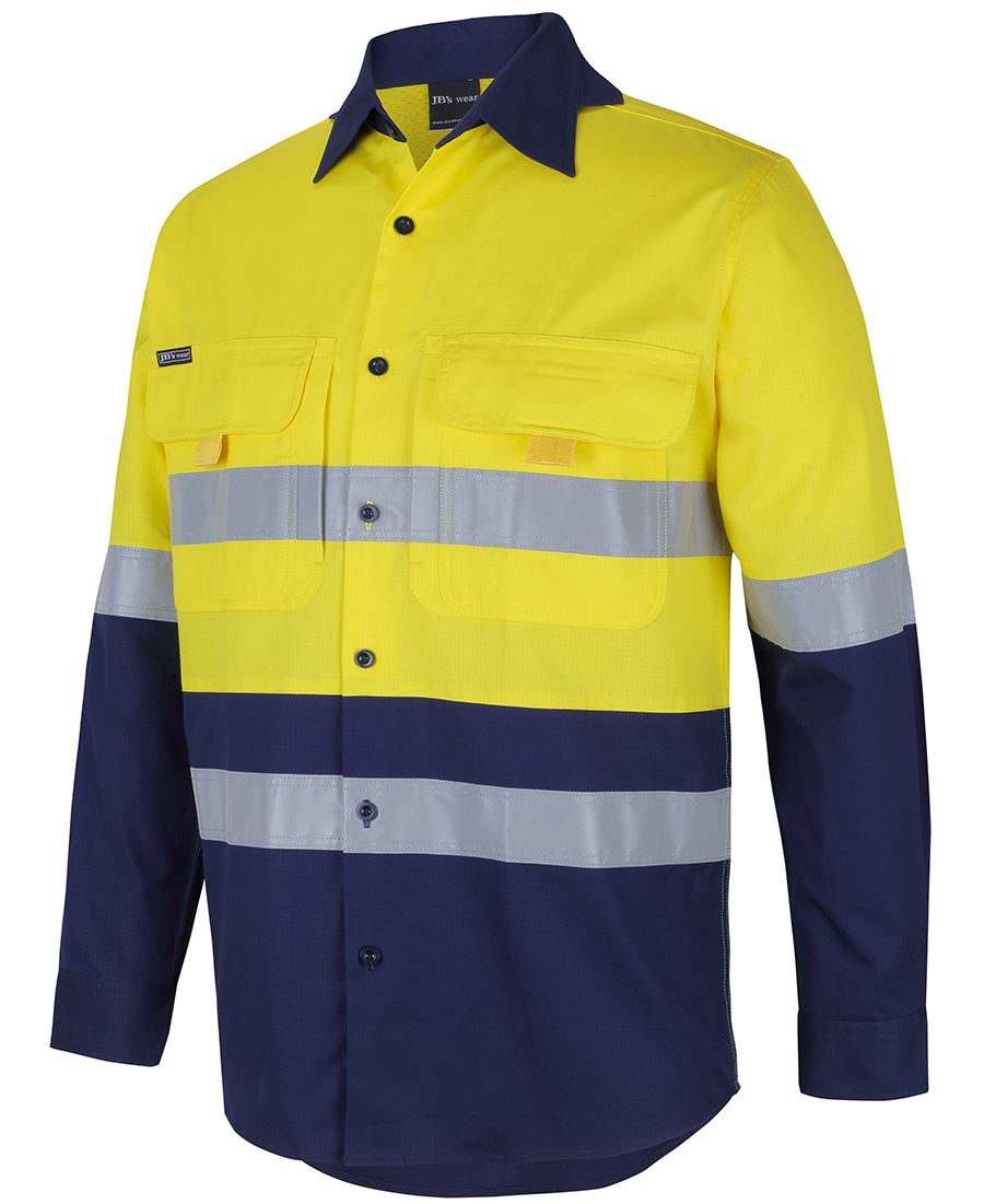 JB's HV (D+N) L/S RIPSTOP FISHING SHIRT – angled view