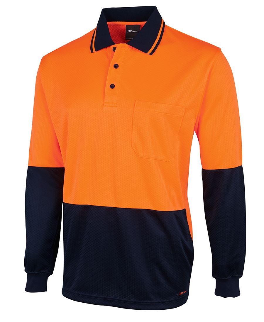 JB's HV 4602.1 L/S JACQUARD POLO – angled view