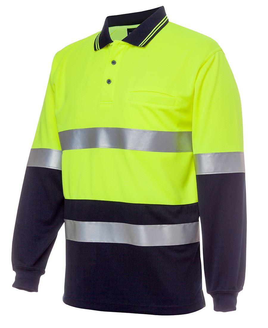 JB's HV L/S (D+N) COTTON BACK POLO – angled view
