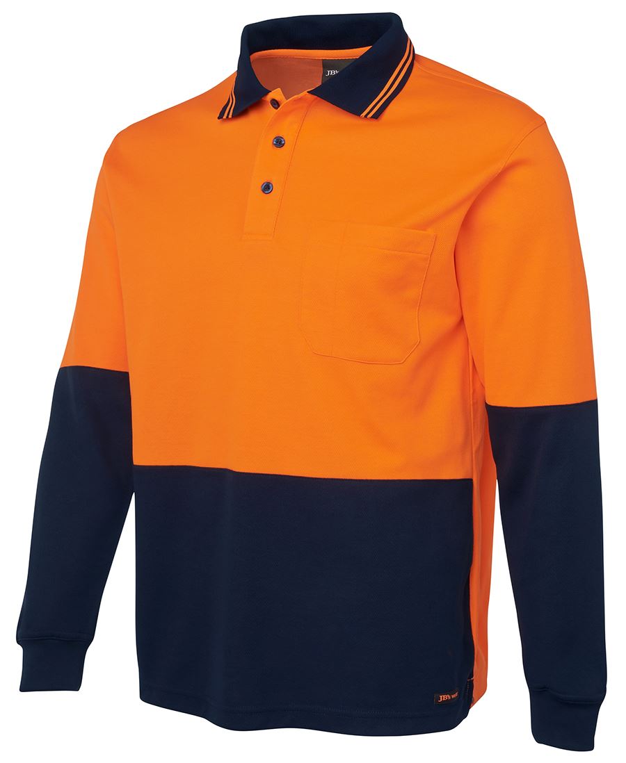 JB's HV L/S COTTON BACK POLO – angled view