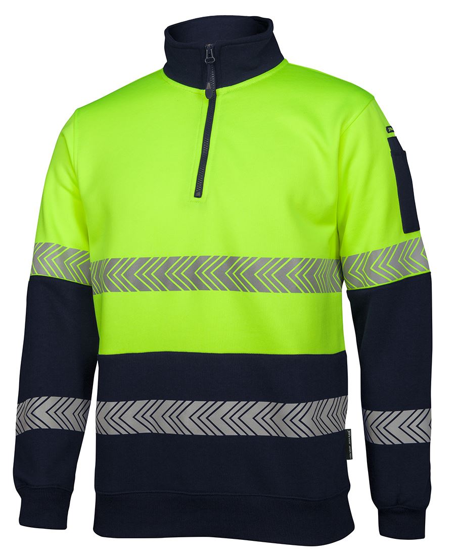 JB's HV 1/2 ZIP SEGMENTED TAPE FLEECY – angled view