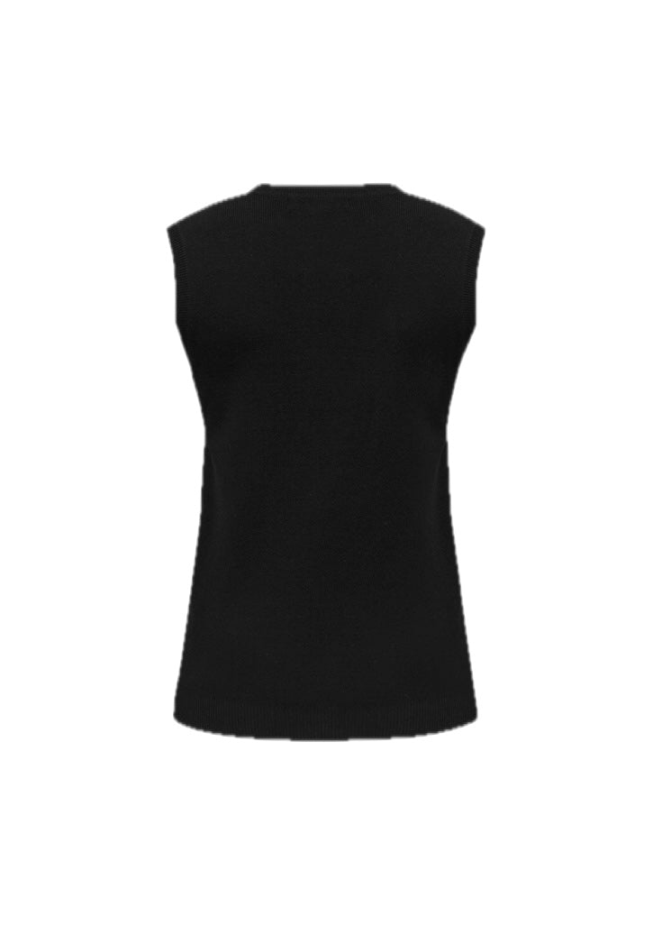 Womens V-Neck Knit Vest – back view