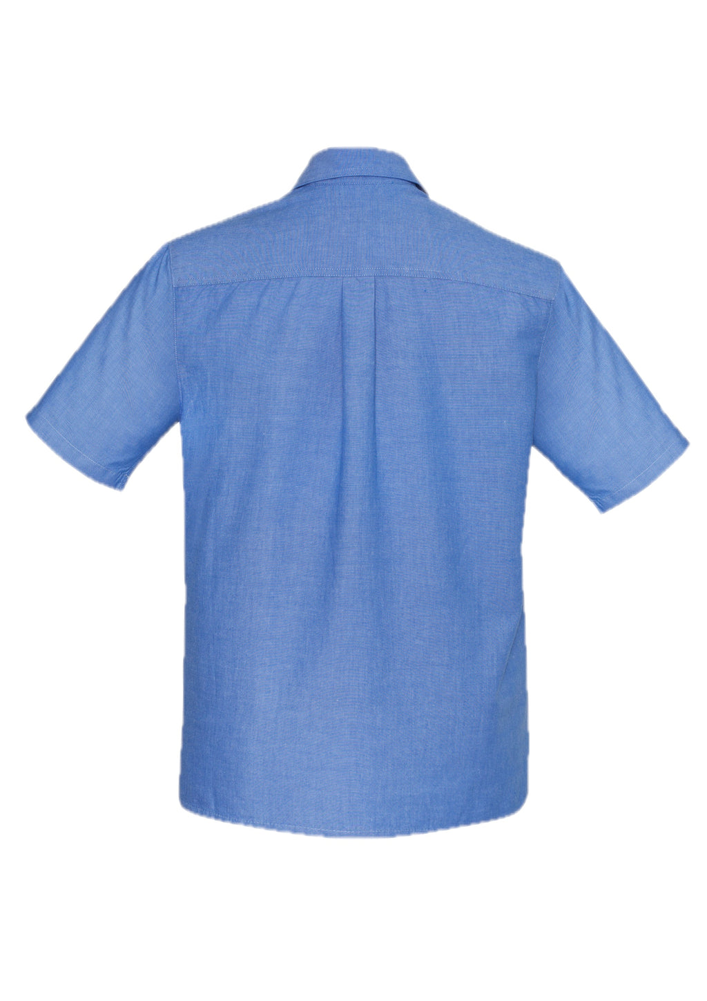 Mens Chambray Short Sleeve Shirt – back view