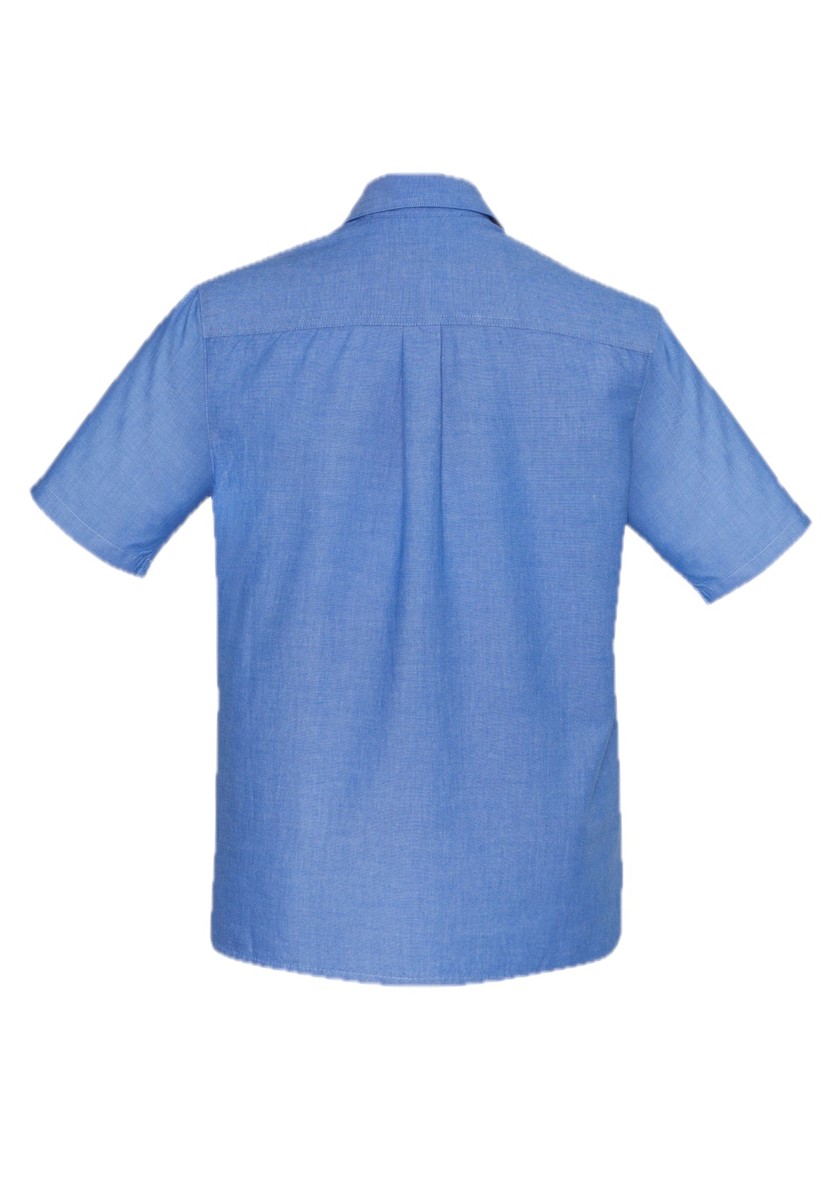 Mens Chambray Short Sleeve Shirt – back view