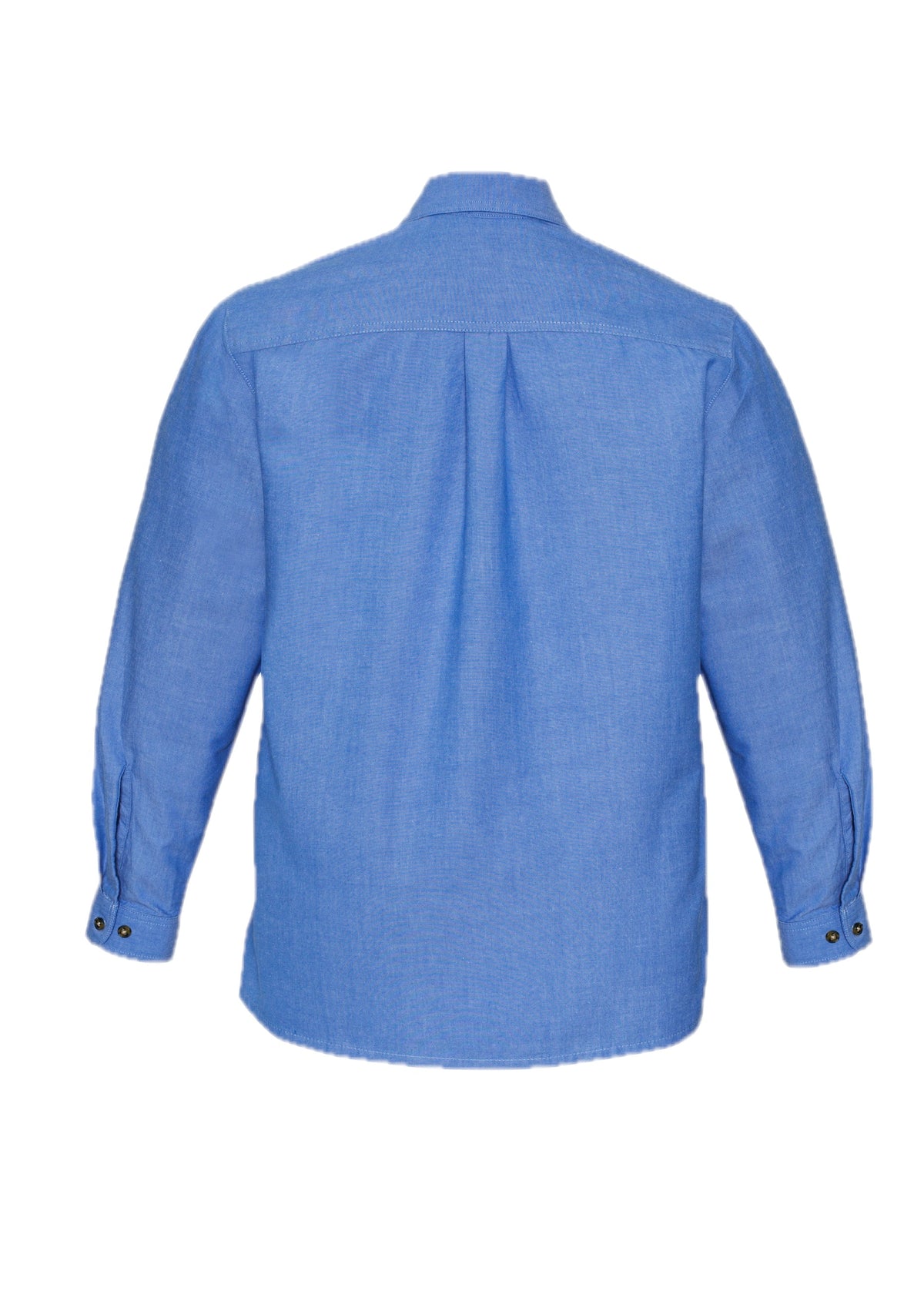 Mens Chambray Long Sleeve Shirt – back view