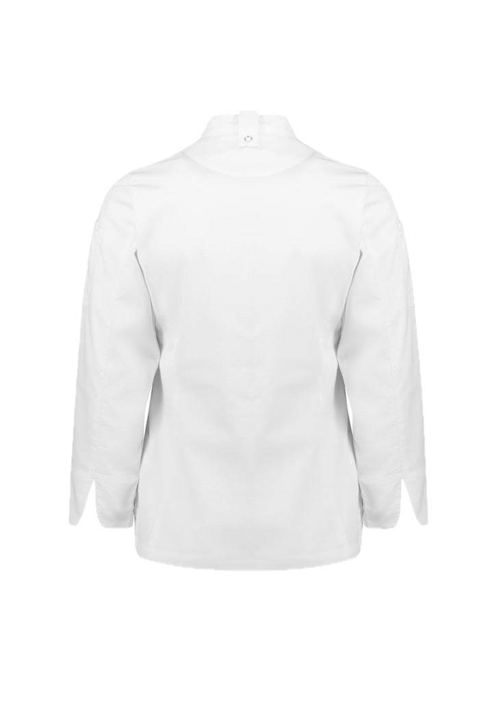 Womens Alfresco Long Sleeve Chef Jacket – back view