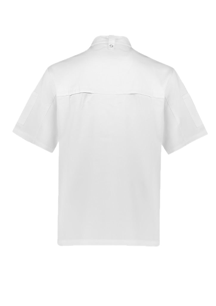 Mens Zest Short Sleeve Chef Jacket – back view