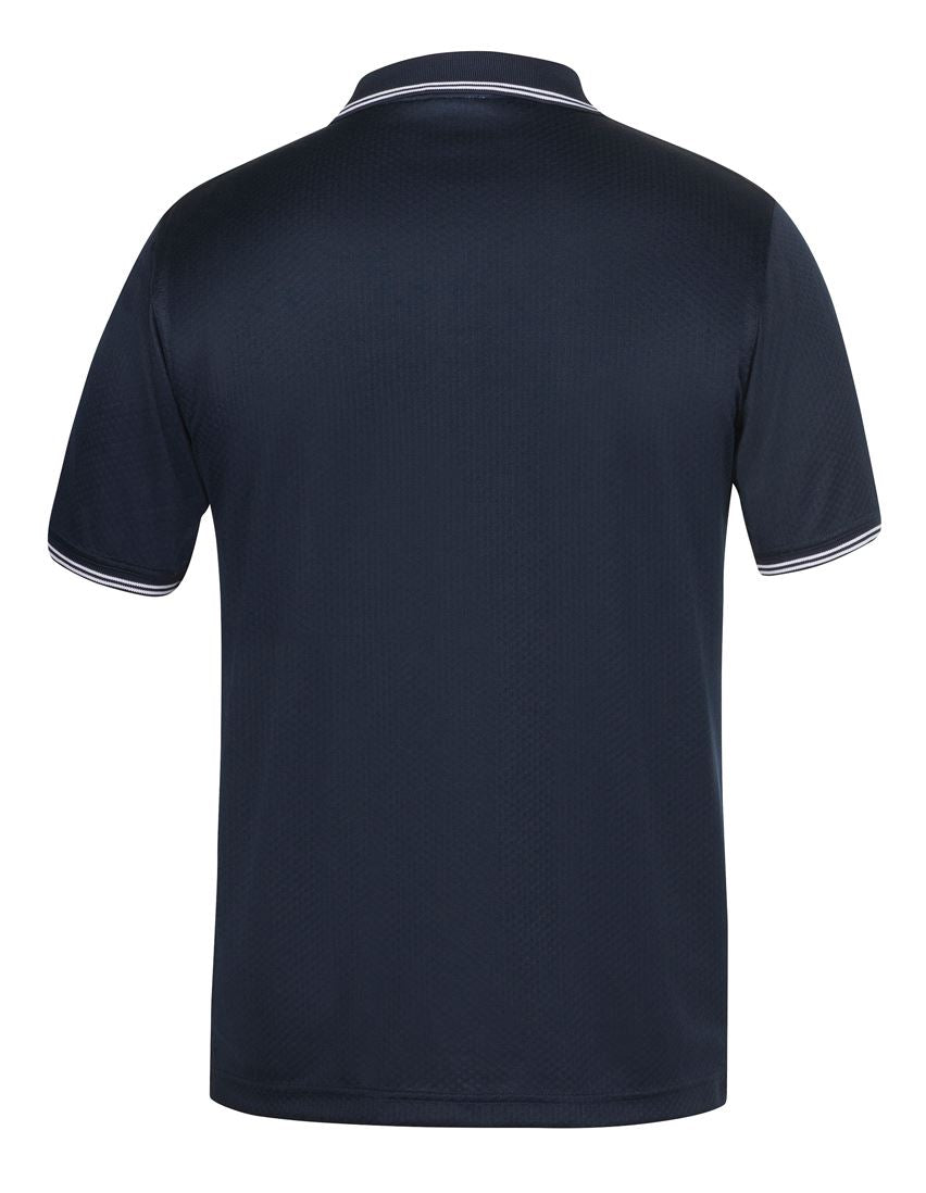 PODIUM JACQUARD CONTRAST POLO – back view