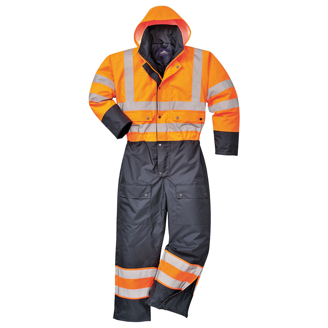 Hi-Vis Contrast Winter Coverall – angled view