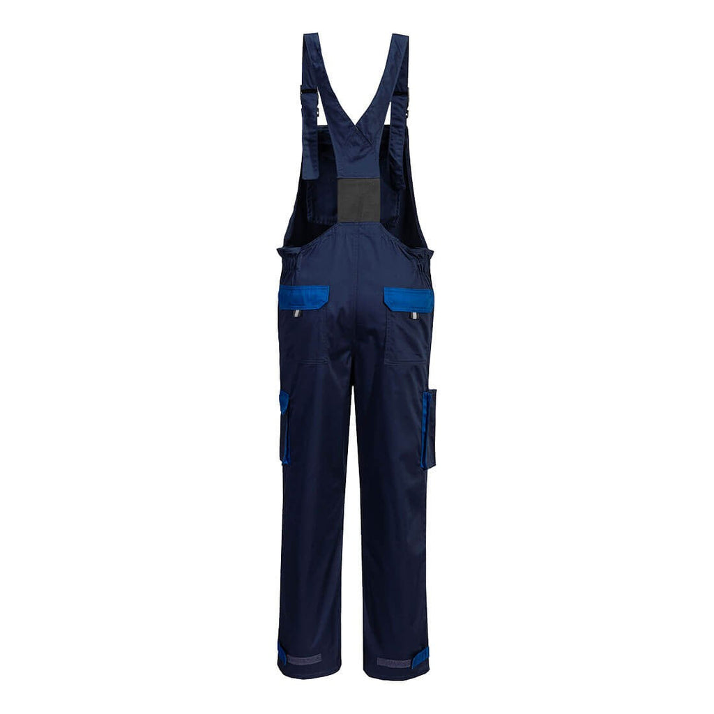 Portwest Texo Contrast Bib and Brace – back view (navy)