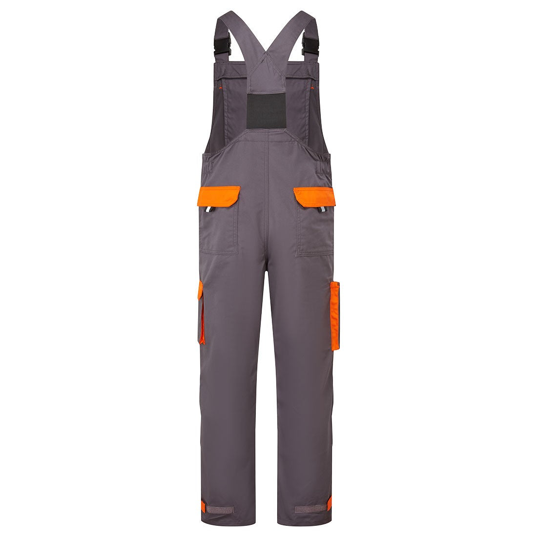 Portwest Texo Contrast Bib and Brace – back view (grey)