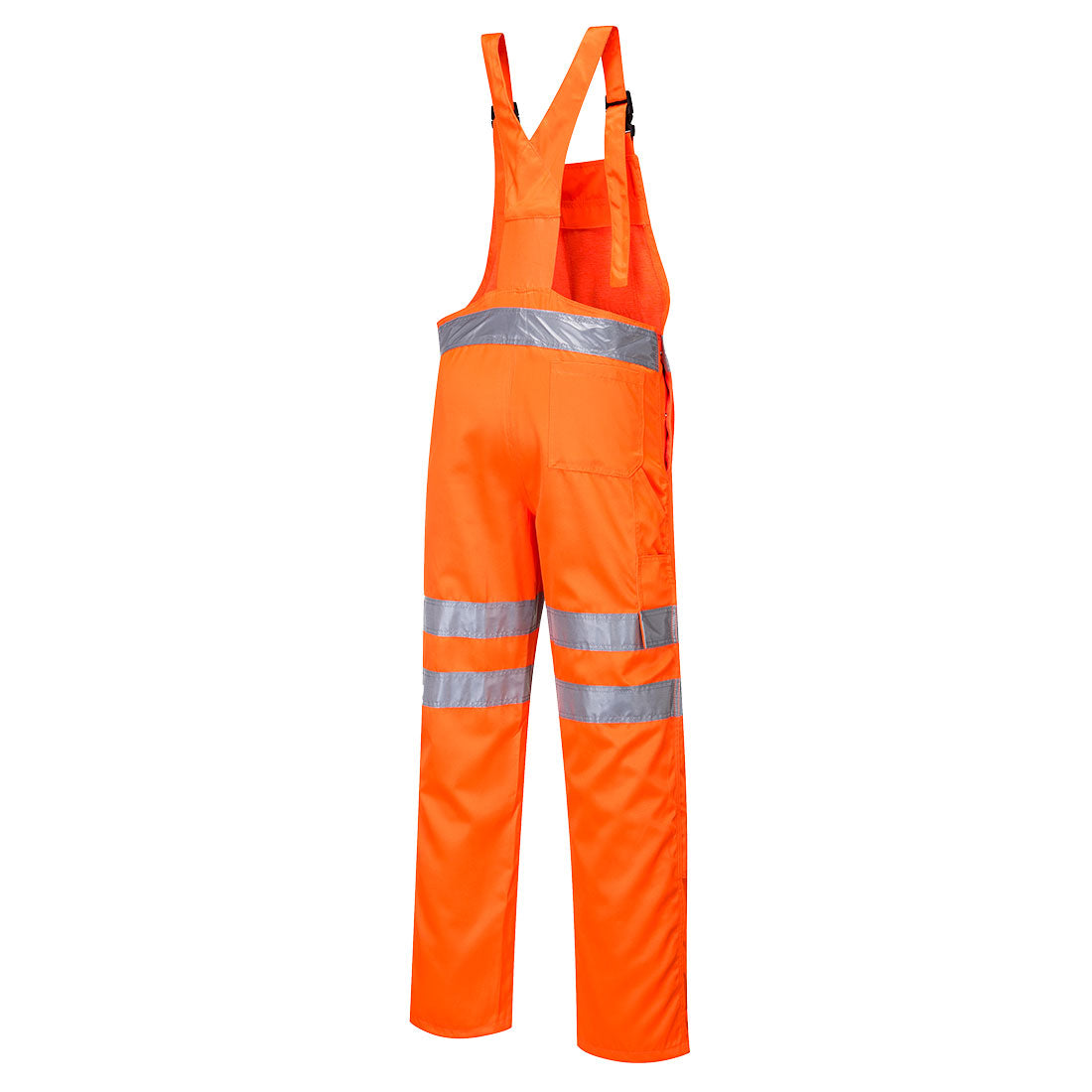 Hi-Vis Polycotton Service Bib and Brace – side view