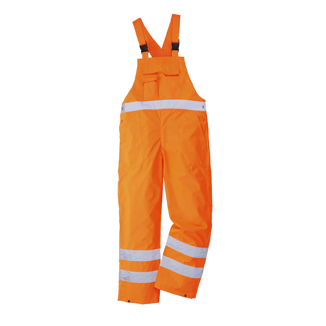 Hi-Vis Breathable Rain Bib and Brace – angled view