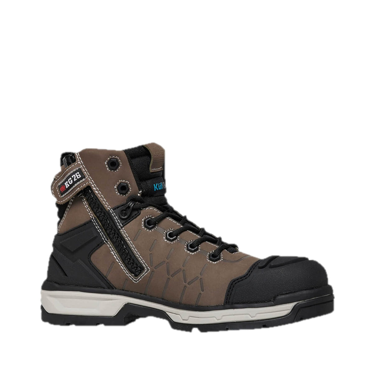 Quantum Hybrid Zip/Lace Composite Toe Work Boots 5" - Cedar – angled view