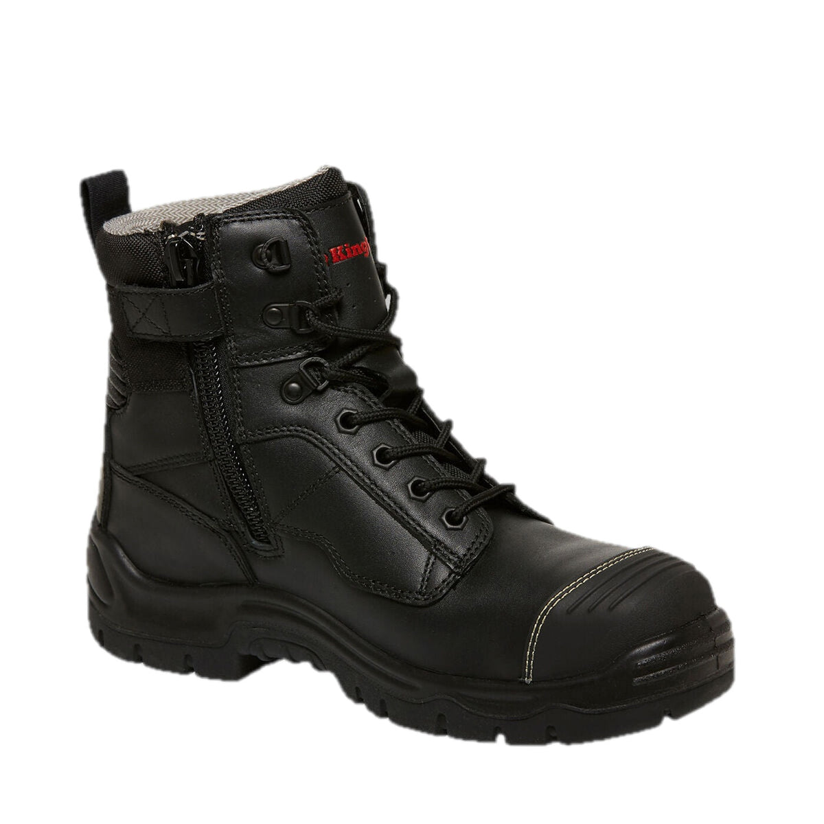 Phoenix Zip/Lace Composite Safety Work Boots 6" – angled view